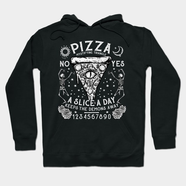 Pizza Mystifying Triangle - Gothic Ouija Witch Halloween Hoodie by biNutz